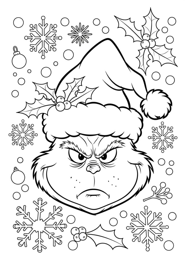 Free Printable Image of the Grinch Coloring Page