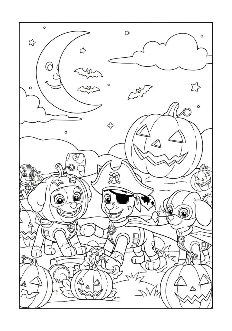 Free Printable Paw Patrol Halloween Coloring Page Free Printable Paw Patrol Halloween Coloring Page