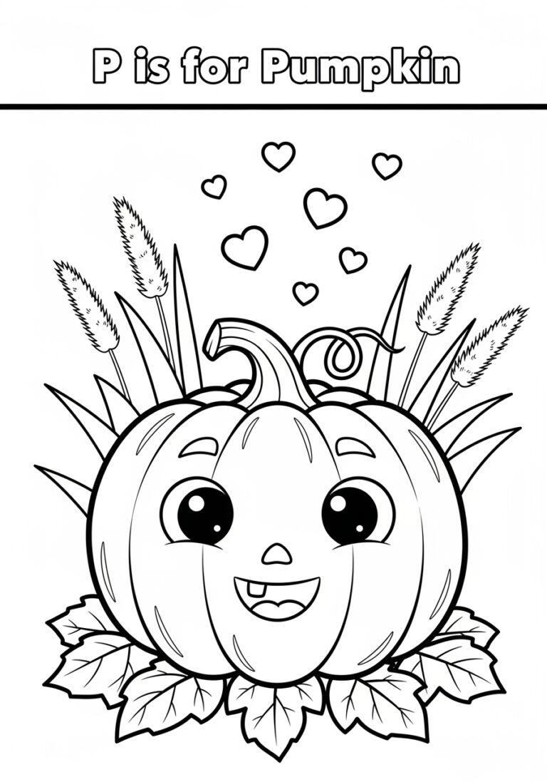 Free Pumpkin Coloring Page for Preschoolers