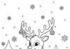 Free Rudolph Christmas PDF Coloring Page to Print