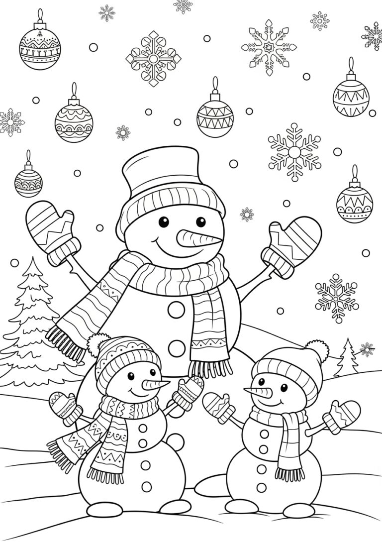 Free Snowman Coloring Page for Download Free Snowman Coloring Page for Download