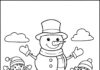 Frosty Snowman Coloring Page
