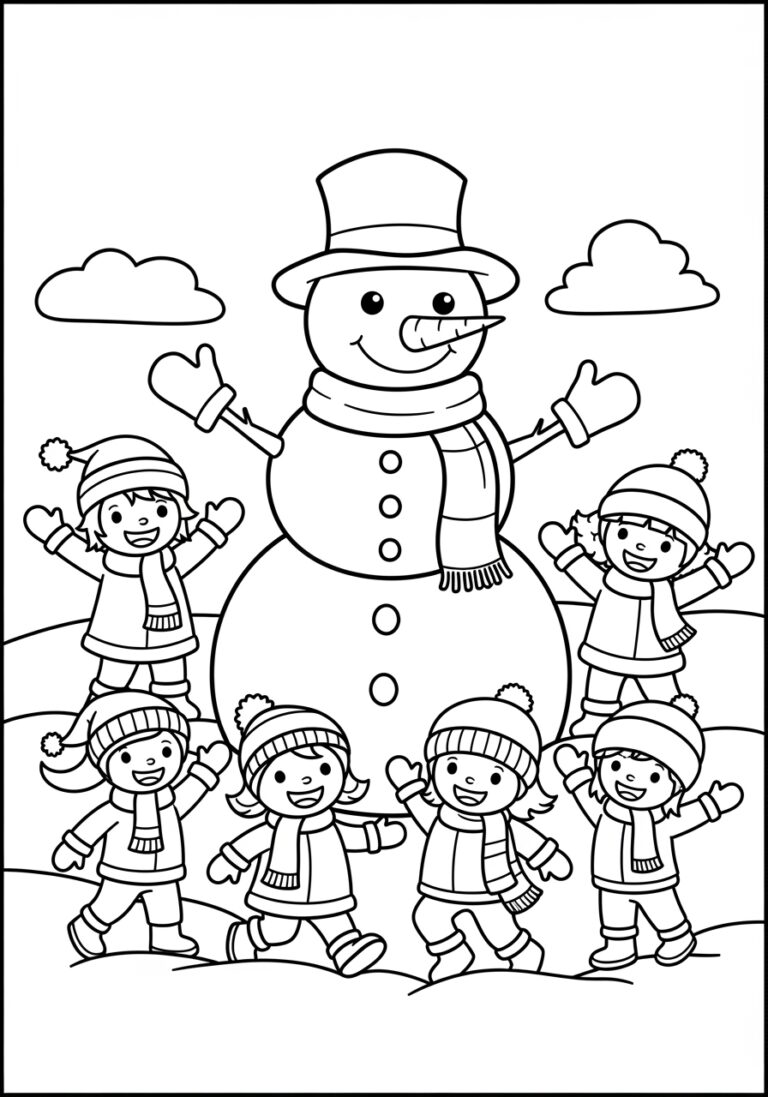 Frosty Snowman Coloring Page Frosty Snowman Coloring Page