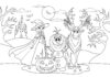 Frozen Halloween Coloring Page