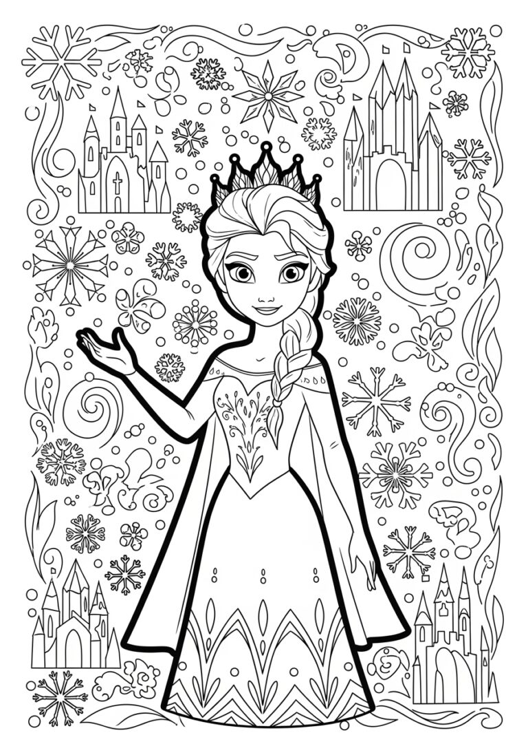 Frozen Princess Coloring Page Frozen Princess Coloring Page