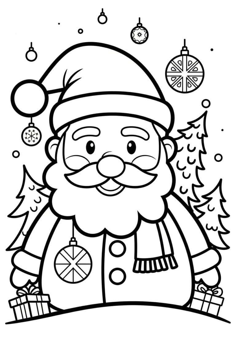 Full Page Christmas Coloring Page Full Page Christmas Coloring Page