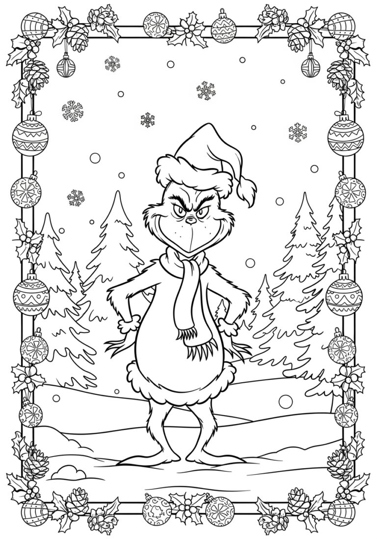 Full Size The Grinch Coloring Page Full Size The Grinch Coloring Page
