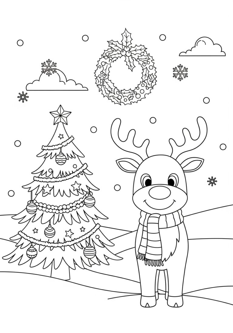 Fun Christmas Coloring Sheet