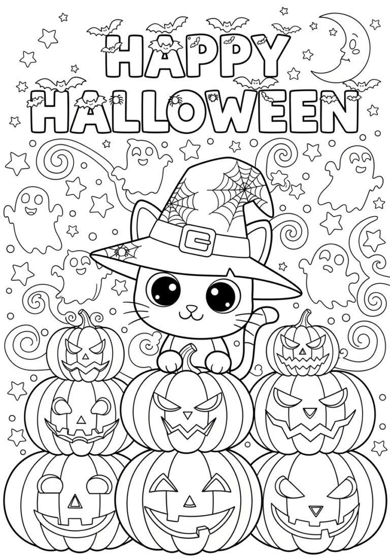 Fun Halloween Coloring Page Printable Fun Halloween Coloring Page Printable