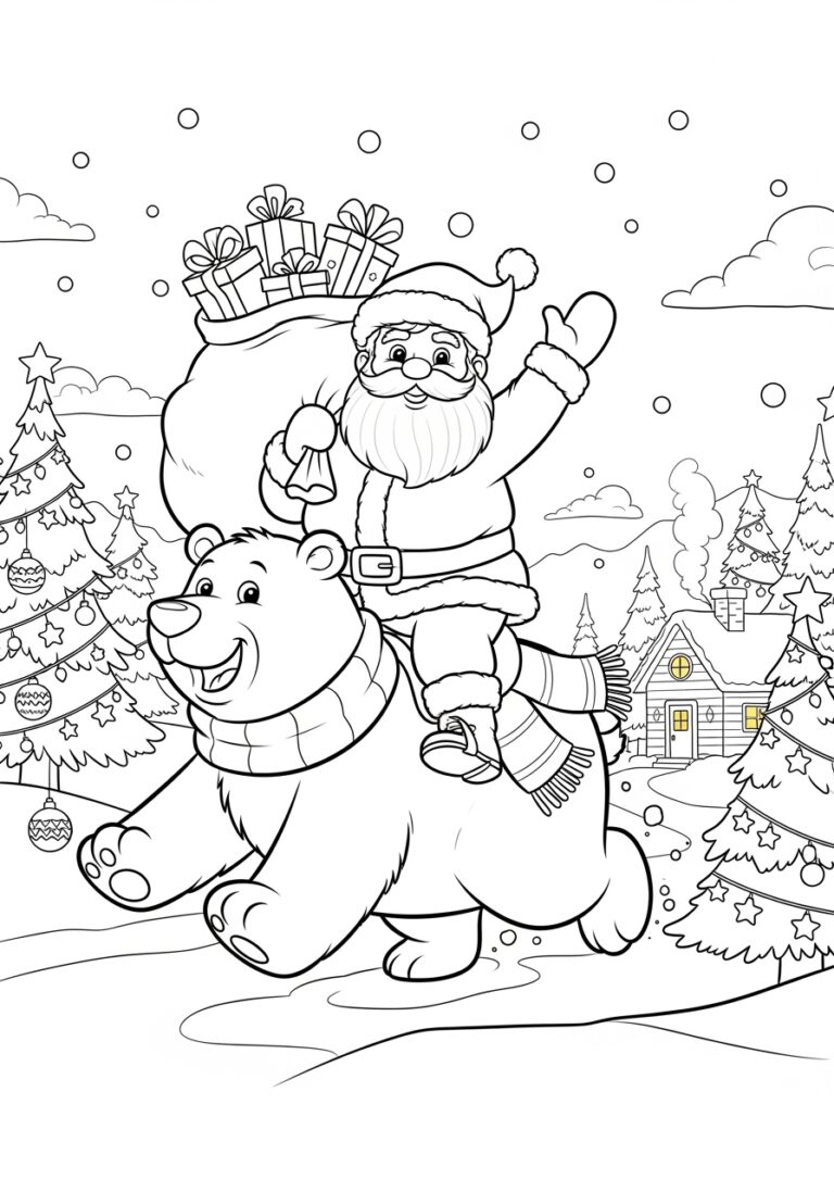 Funny Santa Coloring Page Funny Santa Coloring Page