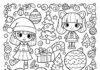 Gabby’s Dollhouse Christmas Coloring Page