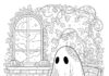 Ghost Coloring Page for Adults