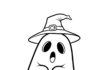 Ghost Holding Candy Bucket Coloring Page