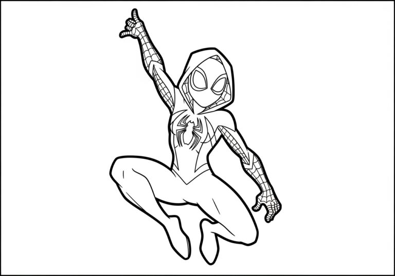 Ghost Spider Coloring Page Ghost Spider Coloring Page