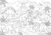 Giant Dinosaur Coloring Poster to Print and Color