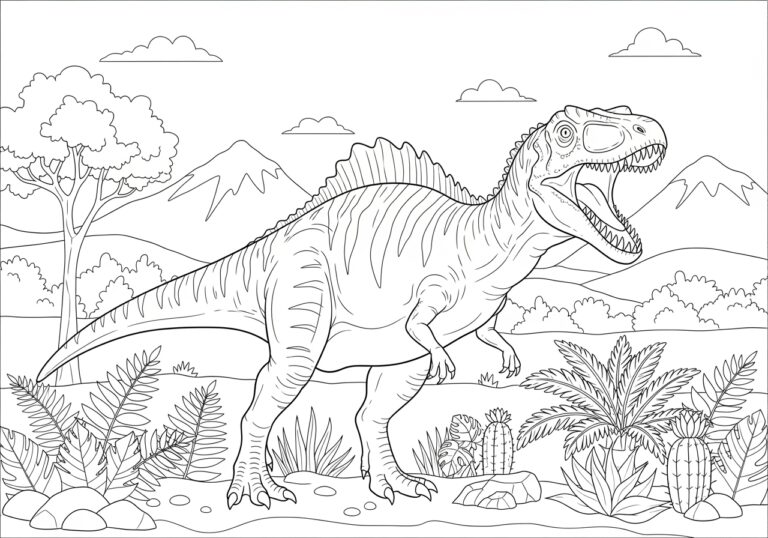 Giganotosaurus Coloring Page to Print Out and Color Giganotosaurus Coloring Page to Print Out and Color