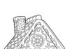 Gingerbread House Coloring Page for Adults
