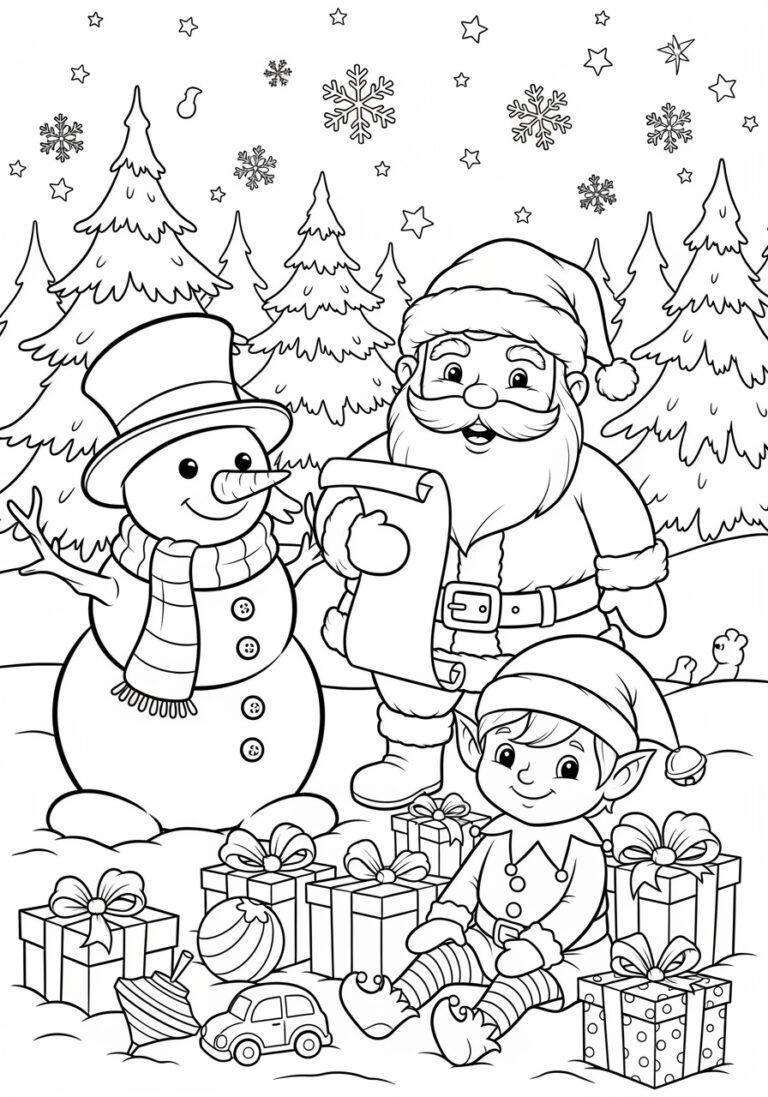 Google Christmas Coloring Page