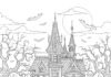 Gothic Victorian Ghost Coloring Page