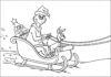 Grinch and Max on Sleigh Coloring Page