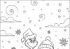 Grinch Building a Snowman Coloring Page