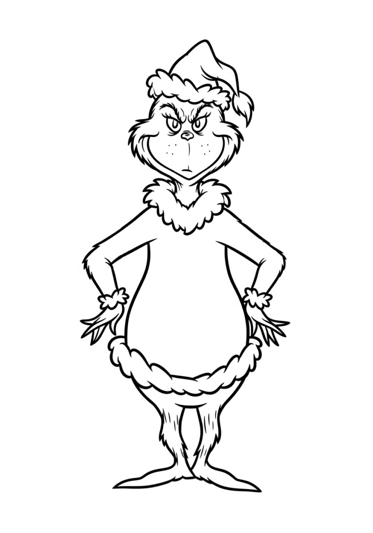 Grinch Character Coloring Page