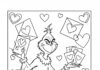Grinch Delivering Valentine Coloring Page
