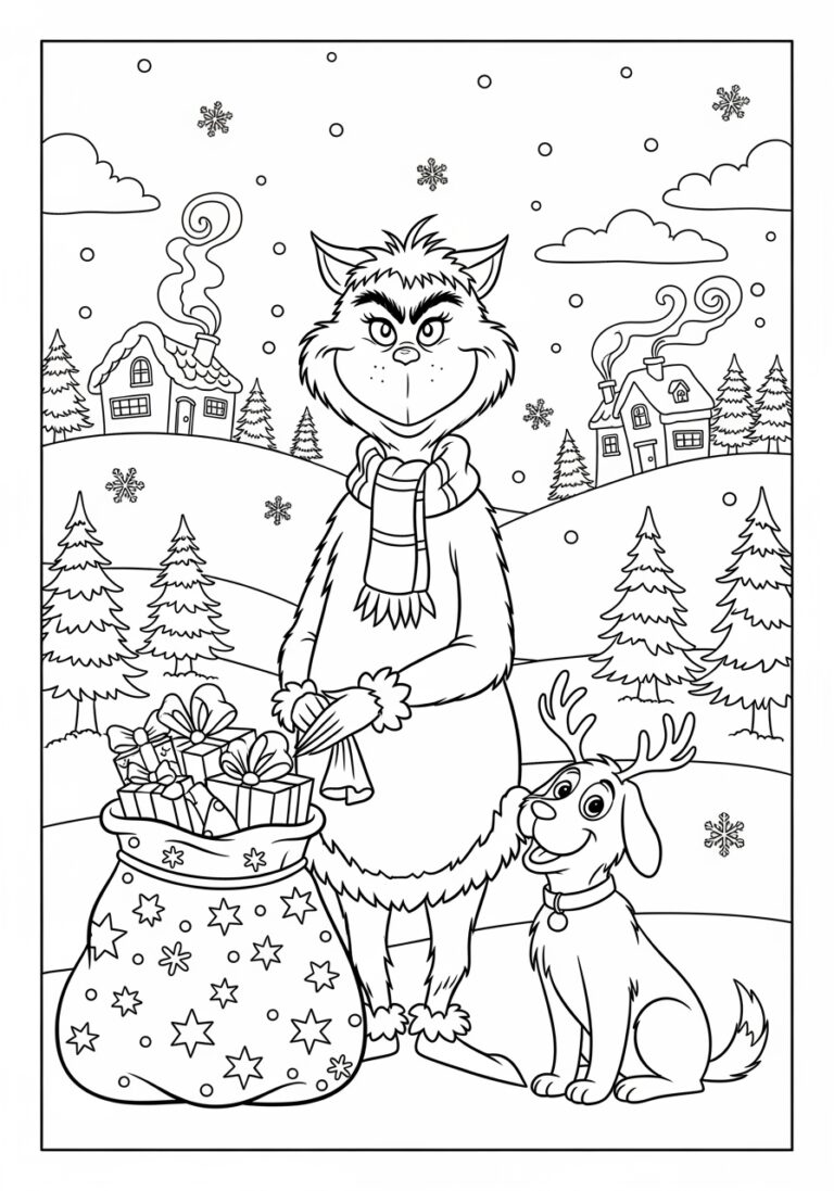 Grinch Movie Coloring Page Grinch Movie Coloring Page