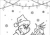 Grinch Stealing Ornament Coloring Page