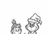 Grinch with Cindy Lou Who Coloring Page