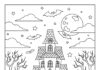 Halloween Coloring Activity Worksheet
