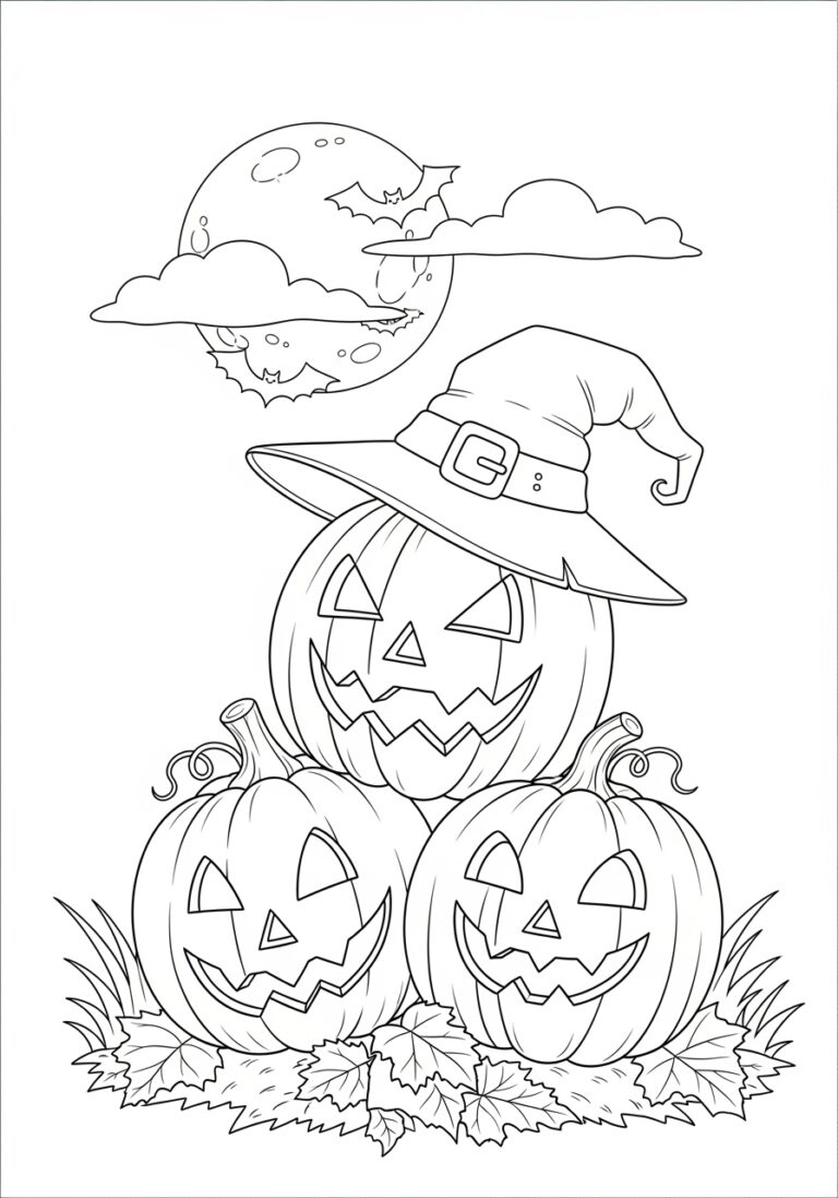 Halloween Coloring Clipart to Print Out and Color Halloween Coloring Clipart to Print Out and Color