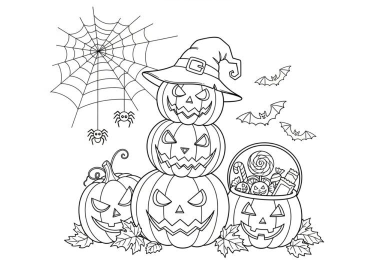 Halloween Coloring Decoration to Print Out and Color