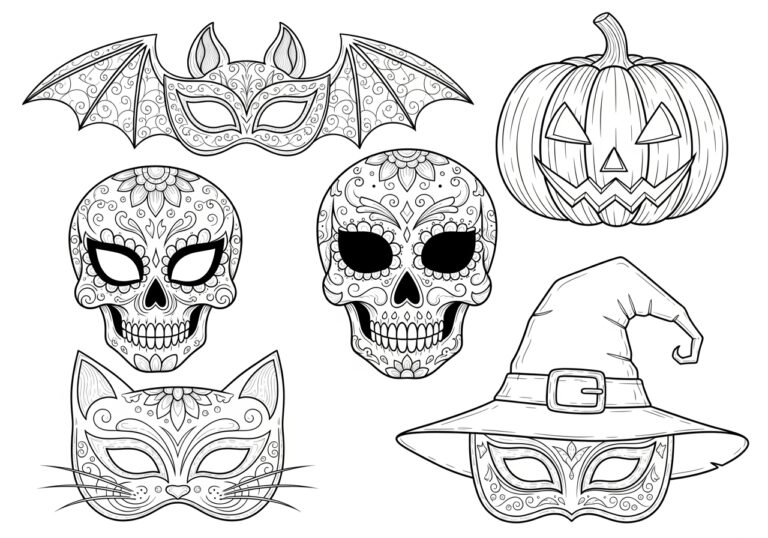 Halloween Coloring Mask to Print Out and Color Halloween Coloring Mask to Print Out and Color