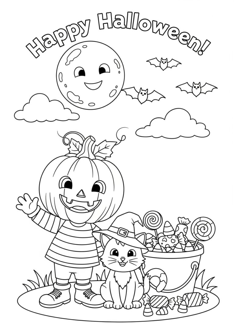 Halloween Coloring Page for 1st Graders Halloween Coloring Page for 1st Graders