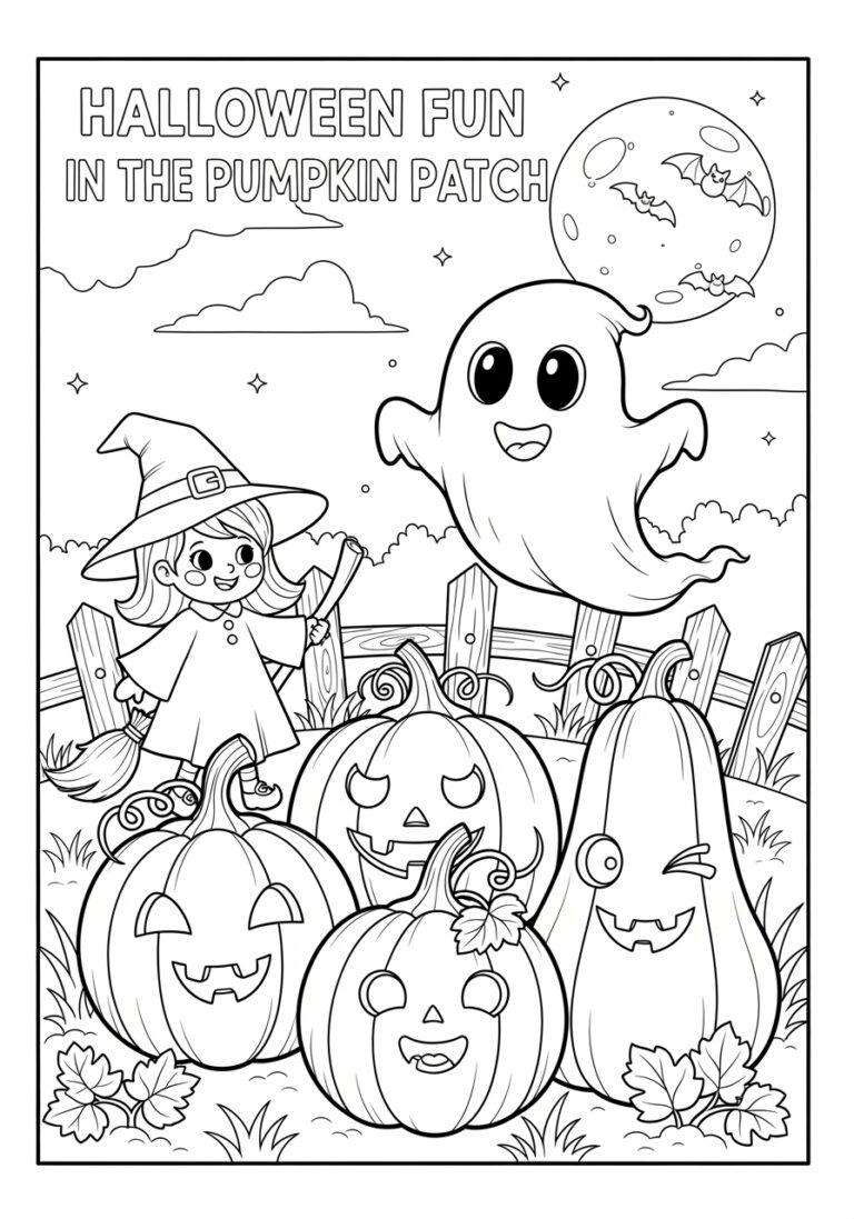 Halloween Coloring Page for 2nd Graders