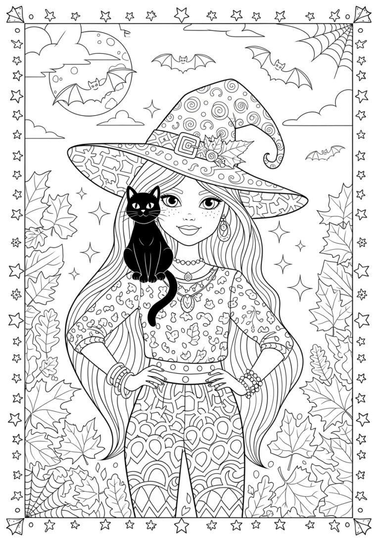 Halloween Coloring Page for Tweens