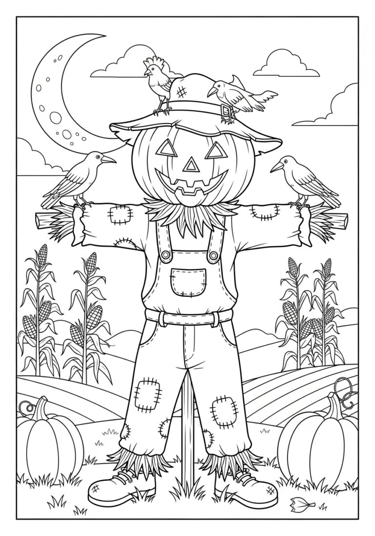 Halloween Scarecrow Picture to Print Out and Color Halloween Scarecrow Picture to Print Out and Color