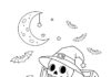 Halloween Coloring Page Skeleton