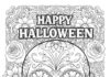 Halloween Coloring Page Skull to Print Out and Color
