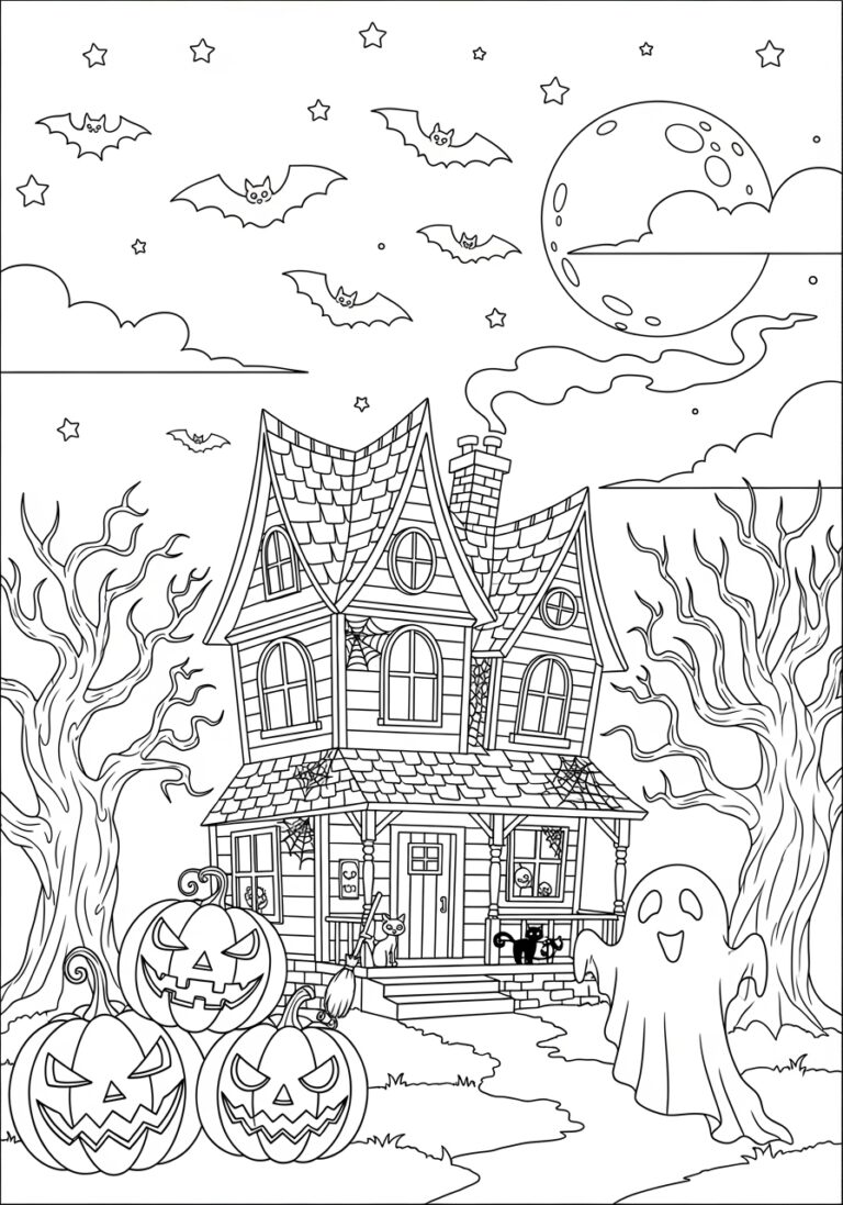 Halloween Coloring Page to Print and Enjoy Halloween Coloring Page to Print and Enjoy