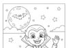 Halloween Coloring Page Vampire