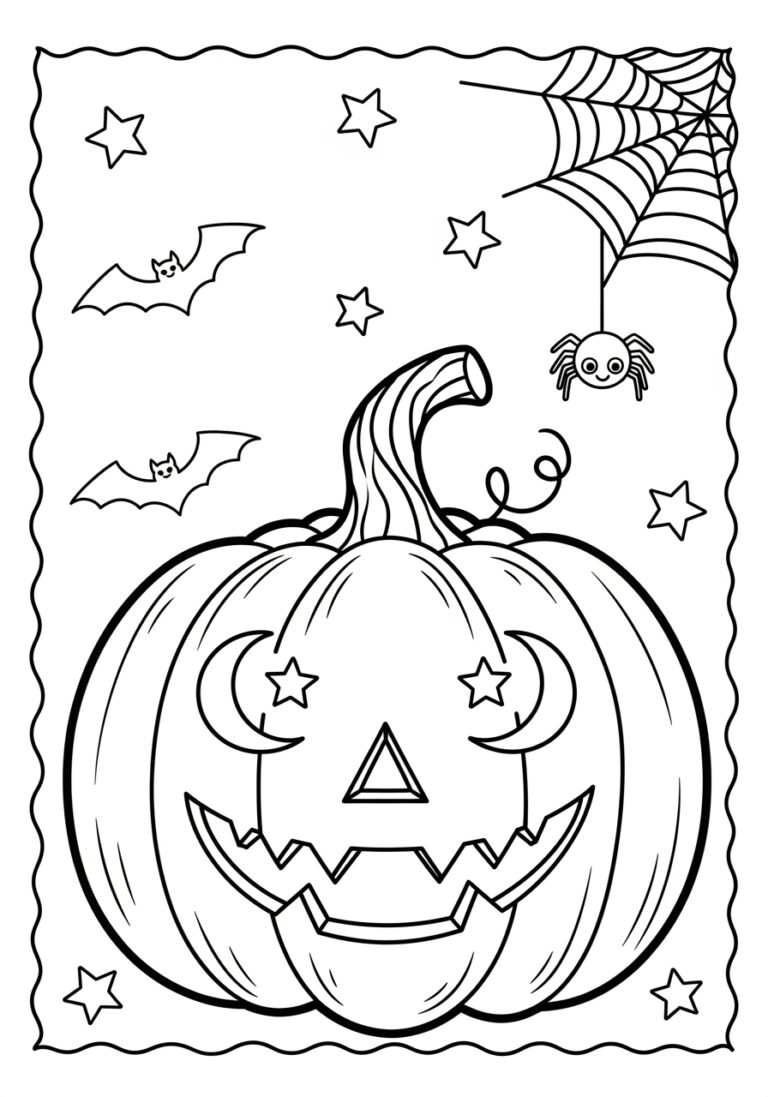 Halloween Colouring Page Pumpkin