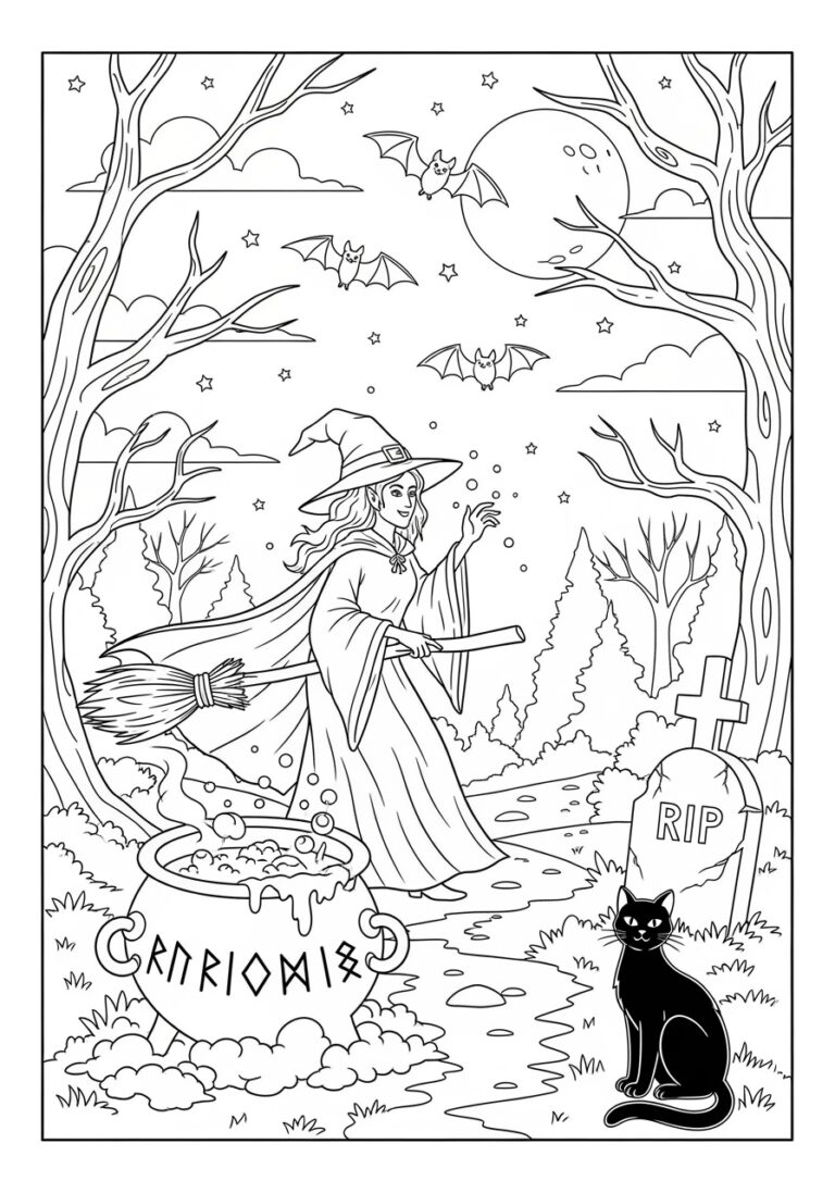 Halloween Hocus Pocus Coloring Page Halloween Hocus Pocus Coloring Page