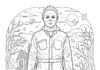 Halloween Michael Myers Coloring Page to Print Out and Color