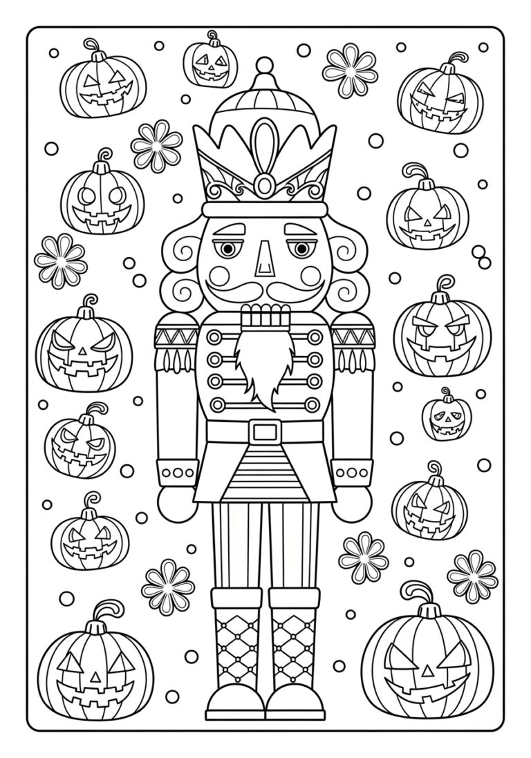 Halloween Nutcracker Coloring Page