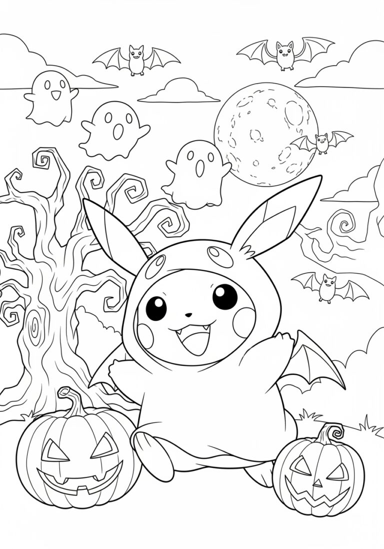 Halloween Pokémon Coloring Page Halloween Pokémon Coloring Page