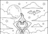 Halloween Vampire Grinch Coloring Page
