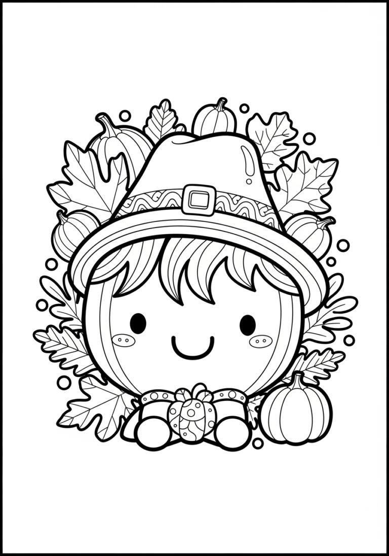 Happy Fall Coloring Page Happy Fall Coloring Page