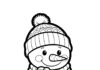 Happy Little Snowman Coloring Page